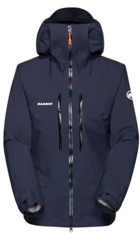 Mammut Taiss HS Hooded Jacket Women | Winterjacke für Damen, Hardshell Skijacke, Outdoor Jacke für Winter, Wanderjacke mit Kapuze, Wasserdicht, Winddicht & Atmungsaktiv | Marine-Black, L