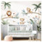 Little Deco Wandsticker Dschungel Tiere Set Wandtattoo Safari Kinderzimmer Schlafzimmer Palme Wandaufkleber Löwen AST Babyzimmer Wanddeko DL5030-03