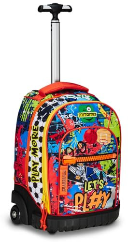 Mitama Trolley Run Scuola Urban Game,Doppio Scomparto, Multicolore, Scuola Elementare e Tempo Libero, Bambino Ragazzo