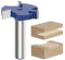 Vearter CNC Spoilboard Surfacing Router Bit, 6.35mm (1/4'') Shank Slab Flattening Router Bit, 3 Wings Carbide Rabbet Slot Cutter for Woodworking, Wood Planing - 25.4mm D, 6.35mm H