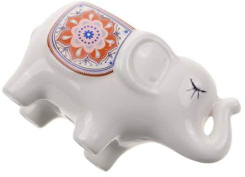 KONTONTY Vase Éléphant en Céramique - Support pour Plantes avec Porte-Stylo - Idéal pour La Décoration Intérieure Et Les Petites Plantes