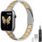 Damen Schlankes Metallarmband Kompatibel mit Apple Watch Armband 38mm 40mm 41mm 42mm 44mm 45mm 46mm 49mm, Edelstahl Armband mit Installationswerkzeug für iWatch Ultra 2, SE Serie 10/9/8/7/6/5/4/3/2/1