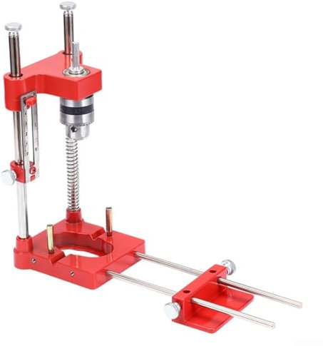 Besttoolifes Supporto regolabile da banco per trapano, guida multi-angolo, supporto per trapano da tavolo, supporto per banco da lavoro, guida per modelli di localizzazione della perforazione per la