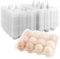FUNSUEI Pack of 100 Plastic Egg Boxes, Pack of 12, Transparent Plastic Egg Box Egg Storage for Egg Storage, Transferring, 19.3 x 14.6 x 6.2 cm