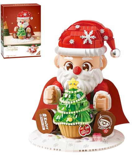 MEIEST Weihnachtsmann Bausteine Set,Kreatives Weihnachtsbaugeschenk,Fantasy Bauen Ziegel Spielzeug,Home Decor