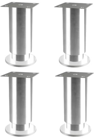 MYVVKIA Lot de 4 Pieds de Meubles en métal Robuste, Pieds de Table, Pieds de canapé de Remplacement de Style Moderne, Pieds de Support de lit Ronds pour Armoire, armoires de tél