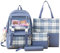 Girly Schultaschen – schicke Rucksäcke für Jugendliche, niedliche Rucksäcke für Jugendliche | 4-teiliges Aufbewahrungstasche, Schulrucksack-Set für Mädchen mit Schulrucksack, Anhänger, blau, Se