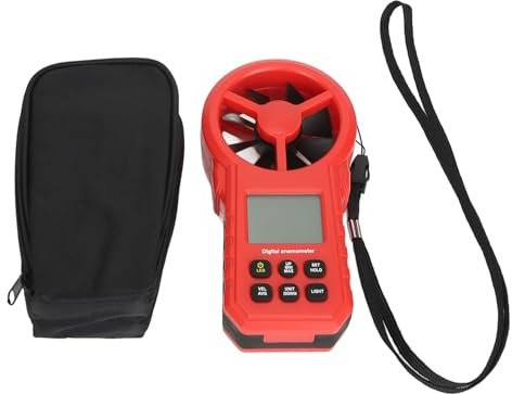 Anemometro con Schermo LCD per Misuratore di velocità del Portatile per attività All'aperto, Windsurf, Vela, Pesca