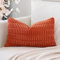 Artscope 1er Set Boho Gestreifte Kissenbezug Einfarbig Zierkissenbezug Dekokissen Sofakissen 40x60 cm Kissenhülle Weiche Couchkissen für Sofa Wohnzimmer Schlafzimmer Dekor, Orange