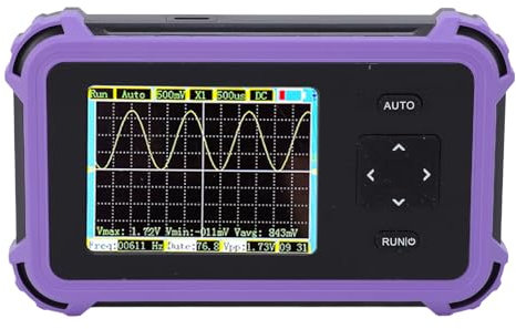 Osciloscopio de Mano, Osciloscopio Automotriz Portátil con Alta Frecuencia de Muestreo de 8,33 MS/S y Pantalla LCD de Ancho de Banda de 1 MHz Analizador de Frecuencia Pequeño