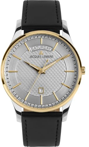 JACQUES LEMANS Herrenuhr London Quarz Zweifarbig 1-2193E