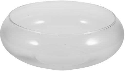 Homoyoyo 9.82Inch Glass Fish Bowl,Large Glass Bowl Terrarium Clear Vase Bowl for Home Office Garden Decoration