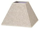 Zarivy Pantalla E27 de Lino Beige 17x8x13 cm, ideal para lamparas de mesa y decoración de interiores.