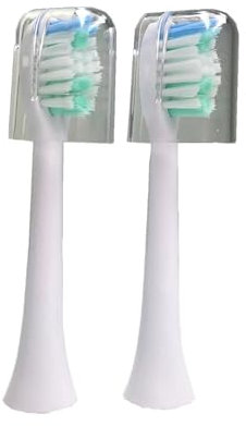 Toothbrushes Head Compatible for Sarmocare S100/200 2PC Ultrasonic Sonic Electric Toothbrush Fit Digoo DG-YS11 Electric Toothbrushes Head(2 pcs White)