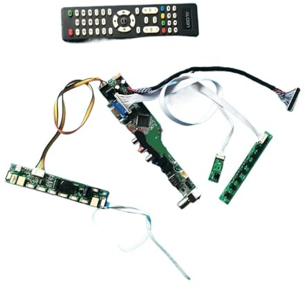 BCHGTRDR Treiber-Controller-Board for MT185GW01 M185XW01 LVDS 30-Pin DIY Kit Analoges TV-Signal VGA + HDMI + AV + USB 18,5 Zoll 1366 × 768 LCD-Monitor(for M185XW01 V.3)