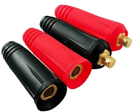 DKJ10-25 35-50 50-70 Schweißgerät Schnellspann-Anschluss Stecker Steckdose Schnellspann-Anschluss Europa Schweißgerät Kabelstecker(Black,DKJ 35-50)