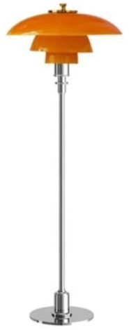 Moderne Nachttisch-Stehlampe, Designer-Glas-Stehlampe For Wohnzimmer, Schlafzimmer, Arbeitszimmer, Dekor, Minimalistisches LED-Stehlicht Modern FüR Jeden Raum(Warm light 3000K,Orange Chrome C)