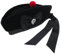 Tartanista - Herren Glengarry-Mütze - traditionell schottisch - Schwarz mit Distel - 60 cm
