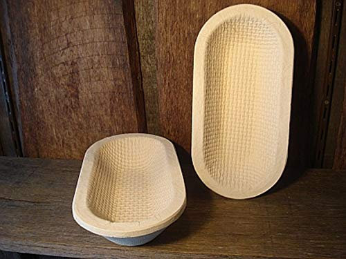 Gärkorb Gärkörbchen Holzschliff oval für 1,5 kg Brote mit Waffelmuster, inkl. Info 'perfekt Brot backen'
