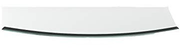 Glasplatte G30 Segmentbogen ESG 6 mm x 500 mm x 1000 mm ESG mit 18mm Facette Funkenschutzplatte Bodenplatte Kaminplatte Funkenschutz Ofenplatte Kaminglas