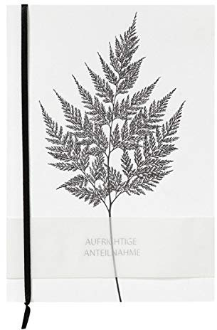 Räder Trauerkarte Letterpress Aufrichtige Anteilnahme mit Farn