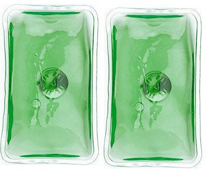 Taschenwärmer nach ISO 13485 Handwärmer Heat Pads Fingerwärmer Wiederverwendbare Gel - Pads Thermopads in vielen Ausführungen und Mengen von notrash2003® (Grün - 2 Stück)