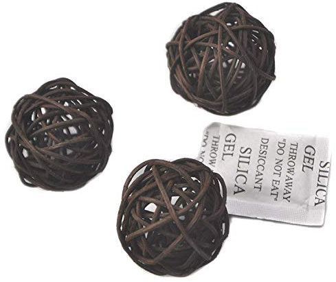 10 Stück Natur Wicker Rattan Kugeln Tischschmuck Hochzeit Party zum Aufhängen Wobble Ball Weihnachten Deko 6cm Dunkelbraun