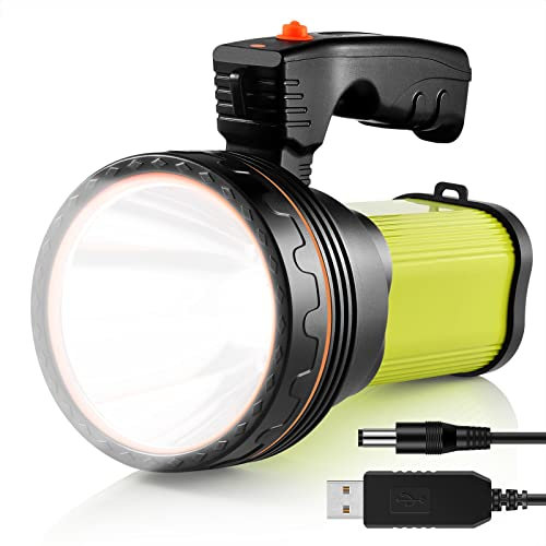 AF-WAN LED Taschenlampe Wiederaufladbar LED Handscheinwerfer 6000 Lumens,CREE Handlampe 9000mAh Super hell Ustellar Strahler Camping Laterne Wasserdicht LED Suchscheinwerfer