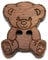NaturSchatulle Holzknöpfe Motiv Teddybär | 5 Stück Nussbaum 2 Loch Knöpfe Holz DIY Basteln Nähen Schmuckherstellung Annähen Kinderknöpfe