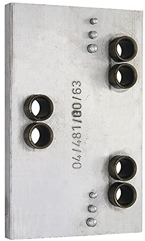 Bohrlehre, 2- und 3-teilig Made in Germany - Maß A: 63-042140363105 erial/Oberflächen: Al blank, Produktgruppe: 2D Aluminium-Türbänder, Abmessungen in mm: 60x20x6- fü
