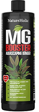 NatureHolic - Mg Booster - flüssiger Magnesium Aquariumdünger I Flüssigdünger für Aquarien I Magnesiumdünger I für strahlende Blattfarben I wichtig für gesunde Blätter I 250 ml