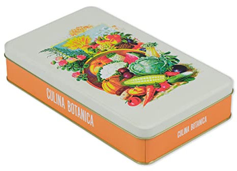 NOTIQUE Blechdose Metalldose mit Deckel, Nostalgic Art Dose Box, Keksdose, Vorratsdose für Kleinigkeiten – Kollektion Herbarium (Culina Botanica)