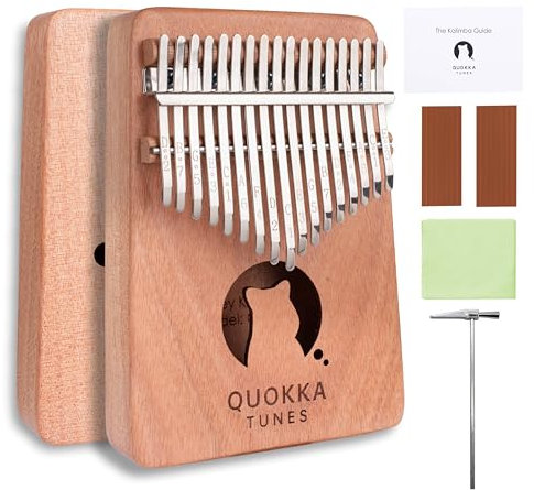 Kalimba Daumenklavier mit 17 Tasten – Fingerklavier mit exklusivem QT Kalimba Guide Songbook, tragbares Musikinstrument für Erwachsene Anfänger, Musikgeschenke für Kinder, entworfen in Australien