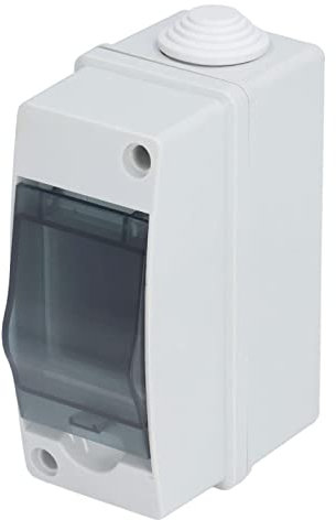 Aufputz Verteilerkasten 1 Reihig 2 Module 125 x 55 x 90 mm IP65 Wasserdicht Kleinverteiler Hutschiene Verteilerschrank Aufputz Sicherungskasten für Elektrik, Kommunikation