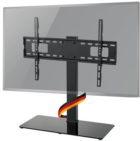 SCHWAIGER TVS7040 511 TV Standfuss TV-Ständer Fernseher-Fuß Fernseher-Halterung 37-70 Zoll max. 40kg VESA 600x400 integrierte Kabelführung schwarz