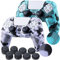 YoRHa Silikon-Schutzhülle für PS5-Controller, 8 Stück, Violett + Grün