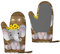 Sunflower Elephant Holzboden Silikon Isolierte und Verbrühungssichere Handschuhe Küche Wasserdicht und Anti-Rutsch Ofenhandschuhe Grillhandschuhe