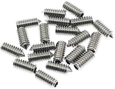 Maxmoral Set Screws 20pcs #8-32 x 3/8 Stainless Steel Cone Point Grub Screw/Set Screws for Door Handle, Bathroom