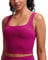 CRZ YOGA Damen Butterluxe Sport BH Gepolstert Ohne Bügel Crop Tops Atmungsaktive Yoga Tank Top Fitness Workout Sports Bra Magenta Violett 38
