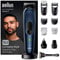 Braun All-In-One Bartpflege Bodygroomer Set, 10-in-1 Barttrimmer / Bartschneider, Trimmer/Haarschneider Herren, Haarschneidemaschine, wasserdicht, 100 Min. kabellose Laufzeit, MGK7421