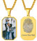 Supcare Herren Halskette Achteck Schmuck 316L Personalized Gravur Edelstahl Dog Tag Anhänger mit Fingerabdruck/Foto/Textgravur Memorial Erkennungsmarke Sommer Kette Geschenk Souvenir A-Achteck-Gold