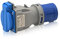 CEE Adapter/Stecker/Dose IP44 3-polig (2P+E) 230V/16A Schuko Typ F Blau 230V/16A optimal für Camping