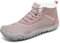 SAGUARO Winterschuhe Damen Gefüttert Warm Barfußschuhe Herren Schneestiefel Männer Barfuss Schuhe Outdoor Wasserdicht rutschfeste Rosa 42