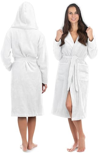 Liebenstein® Premium Bademantel Damen aus 100% samtweicher Baumwolle mit Kapuze – elegante Passform in 3 Größen für den perfekten Kuschelfaktor – Morgenmantel Damen flauschig & weich