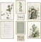 ARTFAVES® Poster Set - EUCALYPTUS - mehrteilige Wanddeko Wohnzimmer & Schlafzimmer - 8 moderne Wandbilder Eukalyptus, Pflanzen, grün, natur, Boho - mit Rahmen Eiche