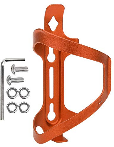 Gavigain Porte Bidon Velo, Porte Bidon Carbone VTT Porte Bidon De Vélo Métal avec Outil De Montage Porte Gourde Indispensable pour Rouler Orange