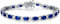 FANCIME Tennisarmband Damen 925 Sterling Silber Saphir Tennis Armband Geburtsstein Geschenk Schmuck für Damen Mädchen, Länge 19 cm