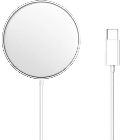 Cargador magnético, 15W USB C cargador rápido, cargador inalámbrico inducción, cable de carga magnético tipo C (1m) compatible con iPhone 15/14/13/12/11/Pro Max/Pro/Plus/Mini/X, AirPods Pro