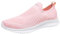 Baskets décontractées en maille pour homme – Baskets basses légères et respirantes pour homme – Chaussures de marche en plein air tendance et athlétiques – Chaussures d'entraînement pour homme, rose,
