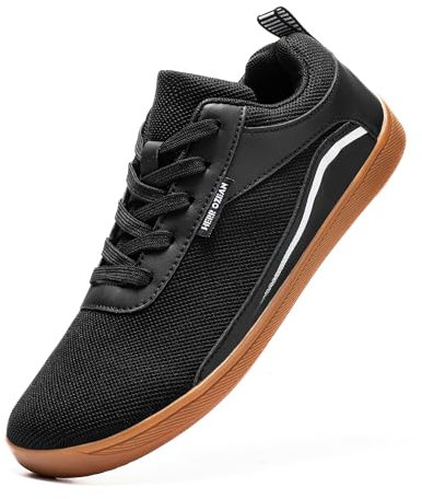 Herr Ozean BarfuBschuhe Unisex Breitköpfige Schuhe, atmungsaktive, schnell trocknende, rutschfeste, tief profilierte Sohle, Schwarz, 42 EU